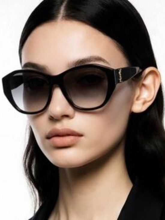 Saint Laurent SLM8/F 003 Butterfly Sunglasses - Havana / Brown
